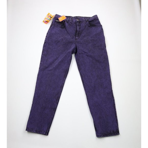 NOS Vintage 90s Streetwear Mens 38x34 Acid Wash Relaxed Loose Fit Wide Leg Jeans